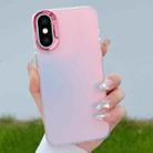 For iPhone XS Max Color Plating Discoloration PC Phone Case(Rose Red) - 1