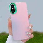 For iPhone XS Max Color Plating Discoloration PC Phone Case(Green) - 1