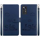 For Xiaomi 12 / 12X Cute Cats RFID Leather Phone Case(Blue) - 1