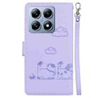 For Xiaomi 14T Cute Cats RFID Leather Phone Case(Purple) - 3