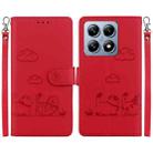 For Xiaomi 14T Cute Cats RFID Leather Phone Case(Red) - 1