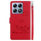 For Xiaomi 14T Pro Cute Cats RFID Leather Phone Case(Red) - 3