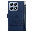 For Xiaomi 14T Pro Cute Cats RFID Leather Phone Case(Blue) - 3