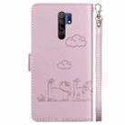 For Xiaomi Poco M2 Cute Cats RFID Leather Phone Case(Rose Gold) - 3