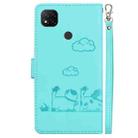 For Xiaomi Poco C31 Cute Cats RFID Leather Phone Case(Green) - 3