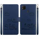 For Xiaomi Poco C31 Cute Cats RFID Leather Phone Case(Blue) - 1