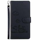 For Xiaomi Poco C31 Cute Cats RFID Leather Phone Case(Black) - 2