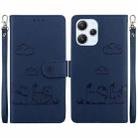 For Xiaomi Poco M6 Pro 5G Cute Cats RFID Leather Phone Case(Blue) - 1