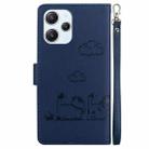 For Xiaomi Poco M6 Pro 5G Cute Cats RFID Leather Phone Case(Blue) - 3