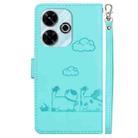 For Xiaomi Poco M6 4G Cute Cats RFID Leather Phone Case(Green) - 3