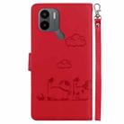 For Xiaomi Poco C50 Cute Cats RFID Leather Phone Case(Red) - 3