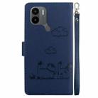 For Xiaomi Poco C50 Cute Cats RFID Leather Phone Case(Blue) - 3