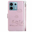 For Xiaomi Poco X6 5G Global Cute Cats RFID Leather Phone Case(Rose Gold) - 3