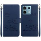 For Xiaomi Poco X6 5G Global Cute Cats RFID Leather Phone Case(Blue) - 1