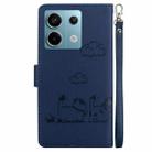 For Xiaomi Poco X6 5G Global Cute Cats RFID Leather Phone Case(Blue) - 3