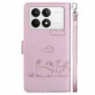 For Xiaomi Poco F6 Pro Cute Cats RFID Leather Phone Case(Rose Gold) - 3