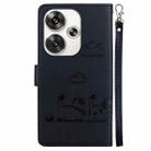 For Xiaomi Poco F6 Cute Cats RFID Leather Phone Case(Black) - 3