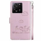 For Xiaomi 13T / 13T Pro Cute Cats RFID Leather Phone Case(Rose Gold) - 3