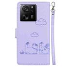 For Xiaomi 13T / 13T Pro Cute Cats RFID Leather Phone Case(Purple) - 3