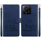 For Xiaomi 13T / 13T Pro Cute Cats RFID Leather Phone Case(Blue) - 1