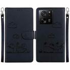 For Xiaomi 13T / 13T Pro Cute Cats RFID Leather Phone Case(Black) - 1