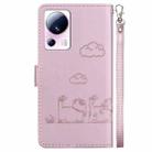 For Xiaomi 13 Lite / Civi 2 Cute Cats RFID Leather Phone Case(Rose Gold) - 3