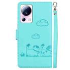 For Xiaomi 13 Lite / Civi 2 Cute Cats RFID Leather Phone Case(Green) - 3