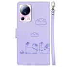 For Xiaomi 13 Lite / Civi 2 Cute Cats RFID Leather Phone Case(Purple) - 3