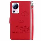 For Xiaomi 13 Lite / Civi 2 Cute Cats RFID Leather Phone Case(Red) - 3