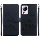 For Xiaomi 13 Lite / Civi 2 Cute Cats RFID Leather Phone Case(Black) - 1