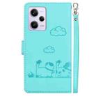 For Xiaomi Poco X5 Pro Cute Cats RFID Leather Phone Case(Green) - 3