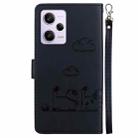 For Xiaomi Poco X5 Pro Cute Cats RFID Leather Phone Case(Black) - 3