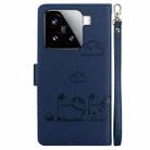 For Xiaomi 15 Cute Cats RFID Leather Phone Case(Blue) - 3