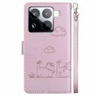 For Xiaomi 15 Pro Cute Cats RFID Leather Phone Case(Rose Gold) - 3