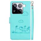 For Xiaomi 15 Pro Cute Cats RFID Leather Phone Case(Green) - 3