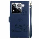 For Xiaomi 15 Pro Cute Cats RFID Leather Phone Case(Blue) - 3