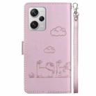 For Redmi Note 12 Pro+ Global Cute Cats RFID Leather Phone Case(Rose Gold) - 3