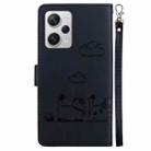 For Redmi Note 12 Pro+ Global Cute Cats RFID Leather Phone Case(Black) - 3