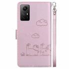 For Redmi Note 12S Cute Cats RFID Leather Phone Case(Rose Gold) - 3