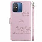 For Redmi 12C / 11A Cute Cats RFID Leather Phone Case(Rose Gold) - 3