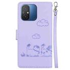 For Redmi 12C / 11A Cute Cats RFID Leather Phone Case(Purple) - 3