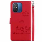 For Redmi 12C / 11A Cute Cats RFID Leather Phone Case(Red) - 3