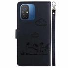 For Redmi 12C / 11A Cute Cats RFID Leather Phone Case(Black) - 3