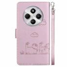 For Redmi 14C 4G Cute Cats RFID Leather Phone Case(Rose Gold) - 3