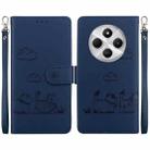 For Redmi 14C 4G Cute Cats RFID Leather Phone Case(Blue) - 1