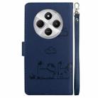 For Redmi 14C 4G Cute Cats RFID Leather Phone Case(Blue) - 3