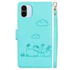 For Redmi A1 / A2 Cute Cats RFID Leather Phone Case(Green) - 3