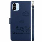 For Redmi A1 / A2 Cute Cats RFID Leather Phone Case(Blue) - 3