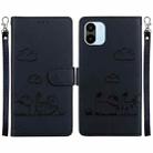 For Redmi A1 / A2 Cute Cats RFID Leather Phone Case(Black) - 1