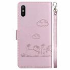 For Redmi 9A / 9i Sport Cute Cats RFID Leather Phone Case(Rose Gold) - 3